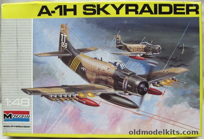 Monogram 1/48 A-1H Skyraider, 5454 plastic model kit